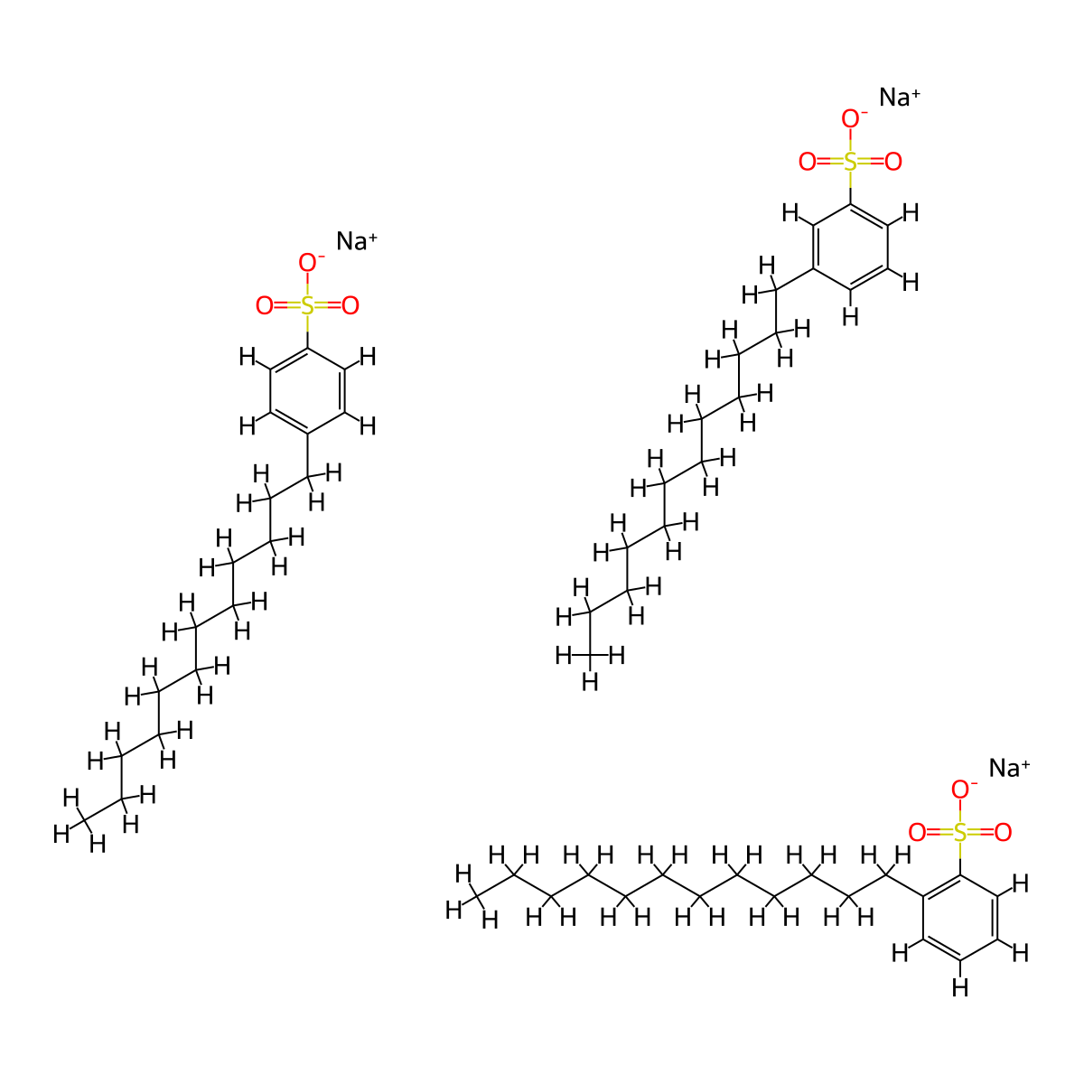 Sodium tetrapropylenebenzenesulfonate molecular structure, CAS 11067-82-6