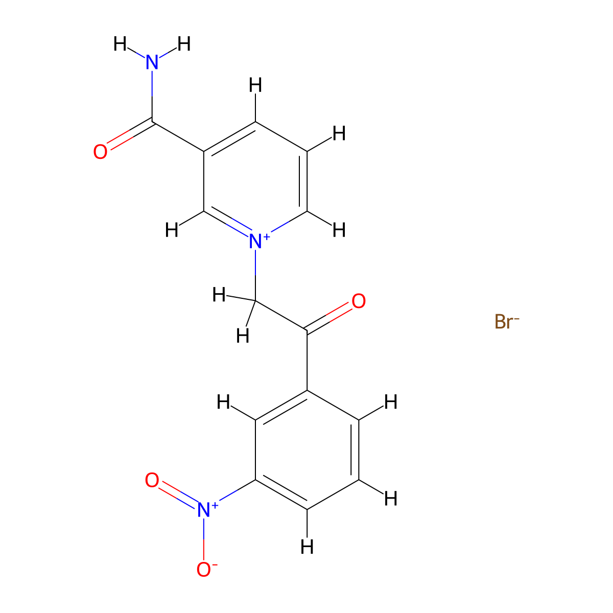 3-(Aminocarbonyl)-1-[2-(3-nitrophenyl)-2-oxoethyl]pyridinium molecular structure, CAS 1106744-32-4
