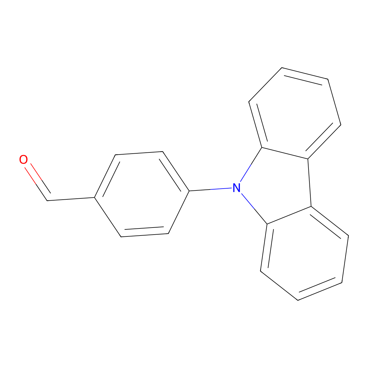 4-(9H-Carbazol-9-yl)benzaldehyde molecular structure, CAS 110677-45-7