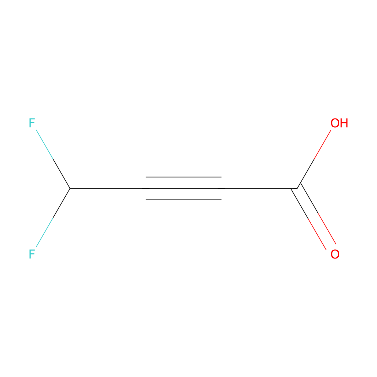 4,4-Difluorobut-2-ynoic acid molecular structure, CAS 110680-65-4