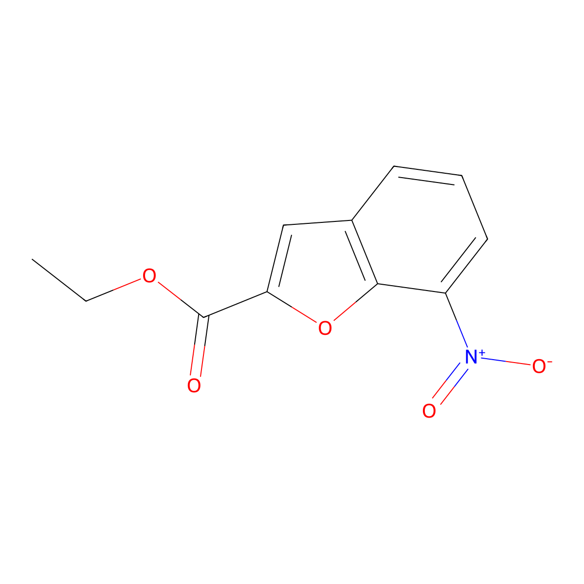 Ethyl 7-nitro-1-benzofuran-2-carboxylate molecular structure, CAS 110683-72-2
