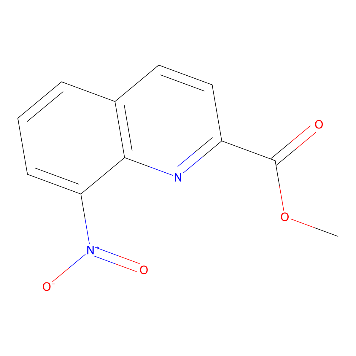 Methyl 8-nitroquinoline-2-carboxylate molecular structure, CAS 110683-76-6