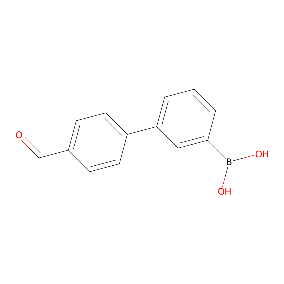 Boronic acid, B-(4'-formyl[1,1'-biphenyl]-3-yl)- molecular structure, CAS 1106837-43-7