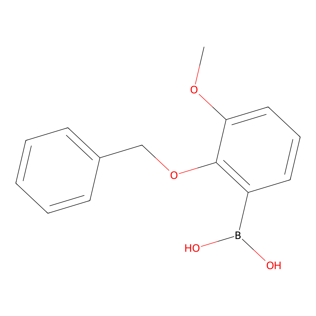 (2-(Benzyloxy)-3-methoxyphenyl)boronic acid molecular structure, CAS 1106837-50-6
