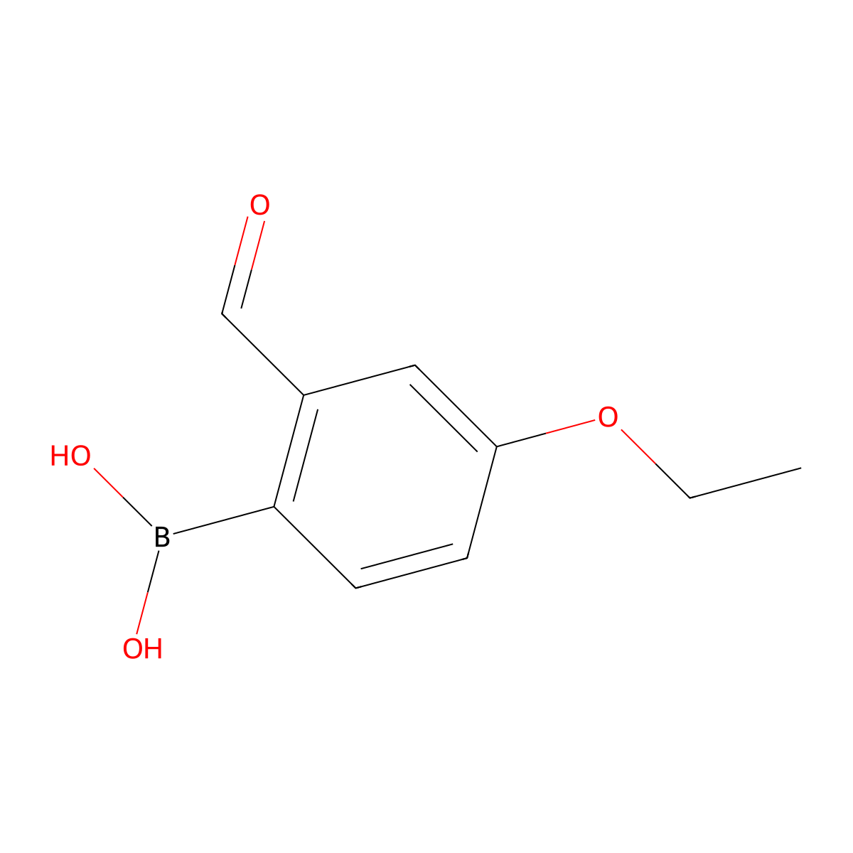 (4-Ethoxy-2-formylphenyl)boronic acid molecular structure, CAS 1106867-72-4
