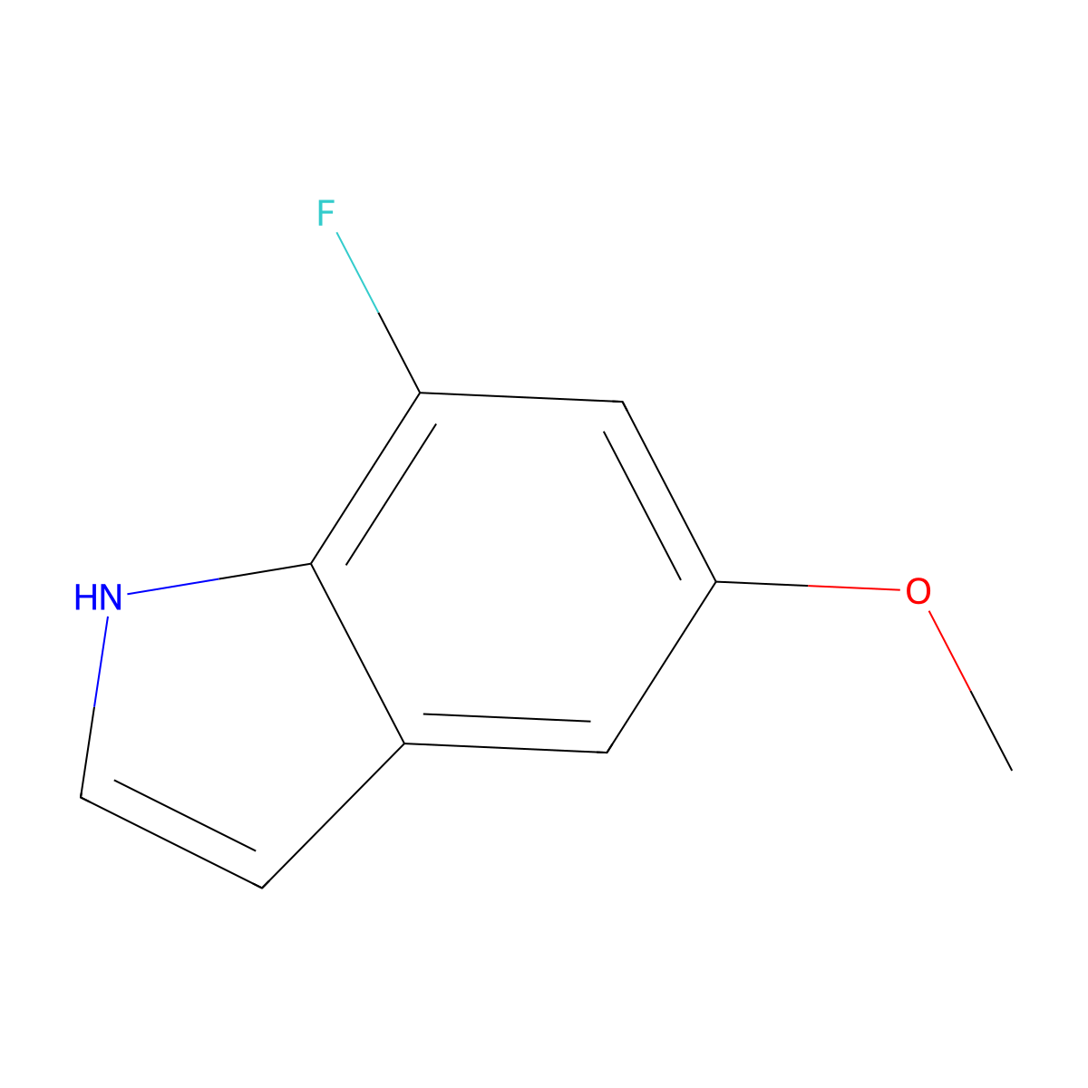 7-fluoro-5-methoxy-1H-indole molecular structure, CAS 1106942-47-5