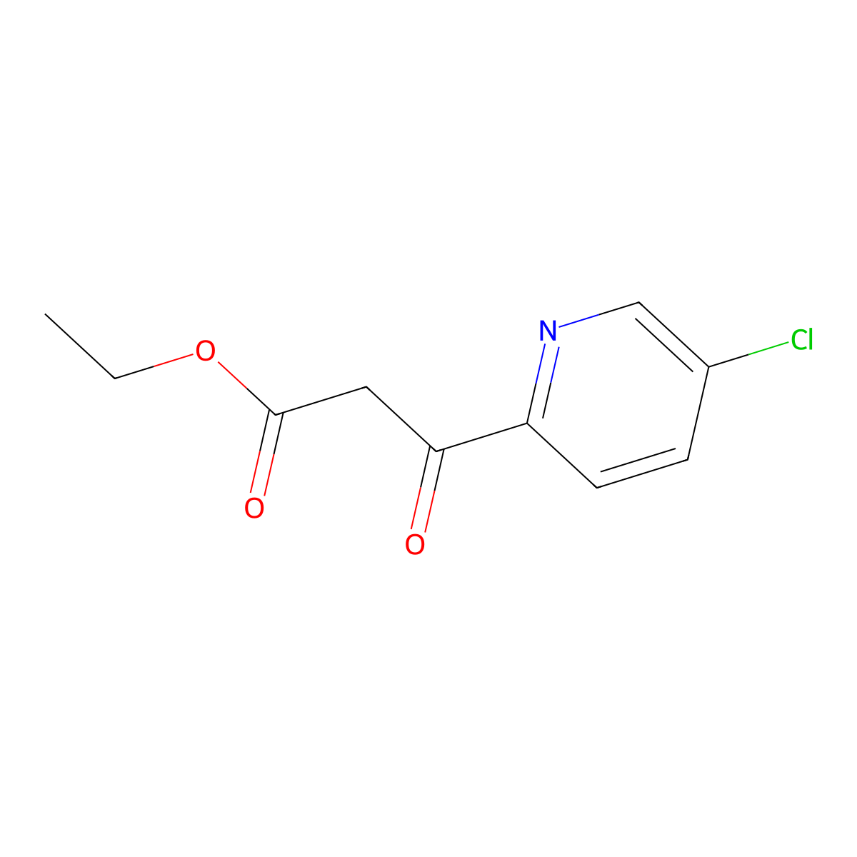 Ethyl 3-(5-chloropyridin-2-yl)-3-oxopropanoate molecular structure, CAS 1106953-35-8