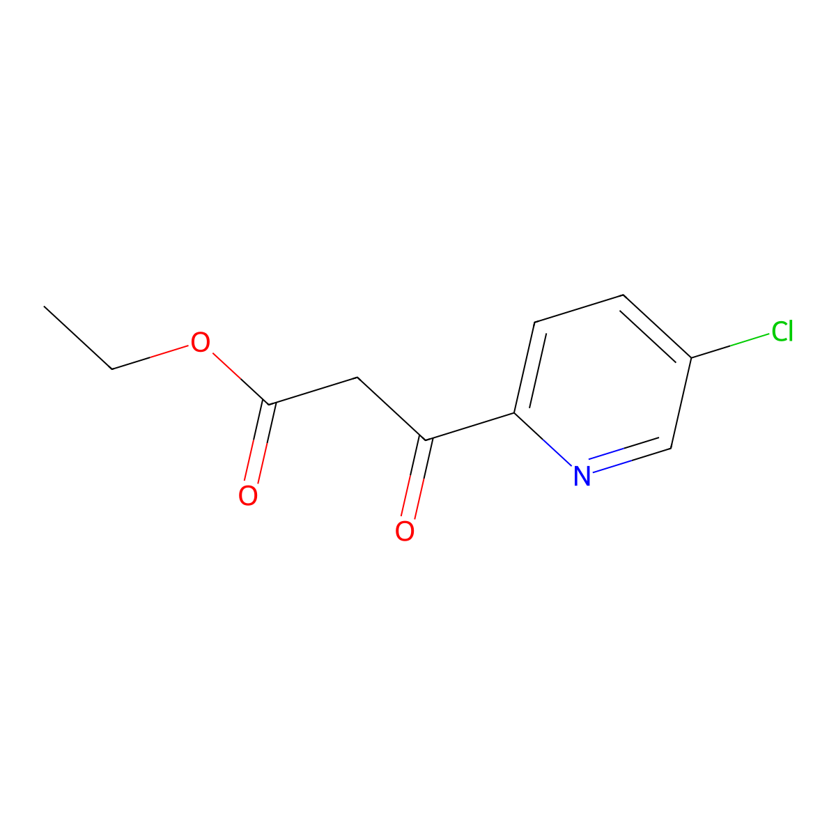 Ethyl 3-(5-chloropyridin-2-yl)-3-oxopropanoate molecular structure, CAS 1106953-35-8