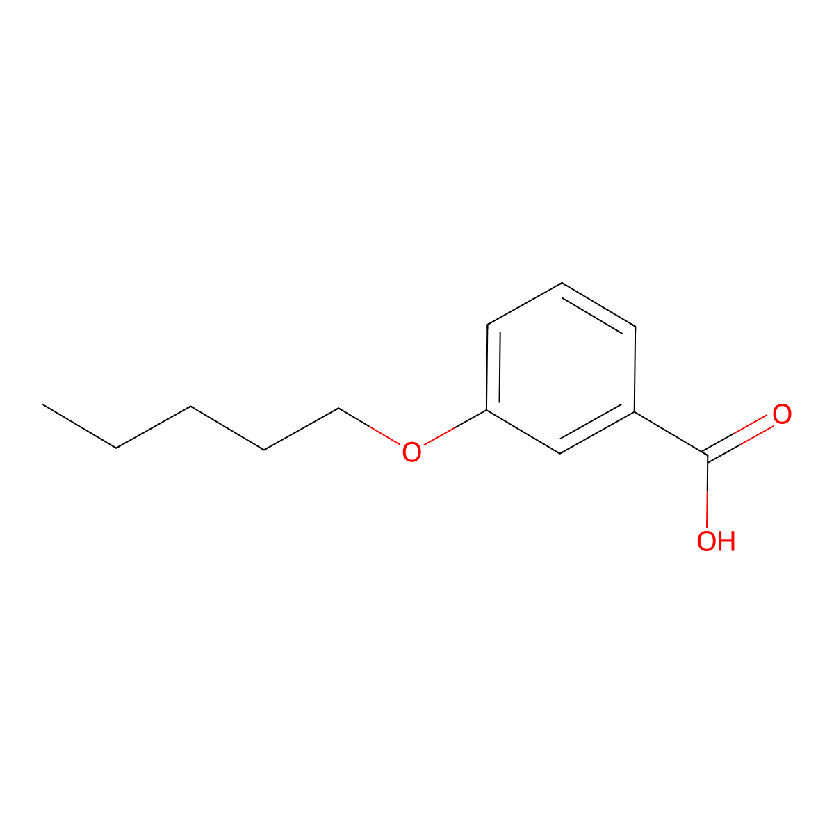 Benzoic acid, 3-(pentyloxy)- molecular structure, CAS 110698-30-1