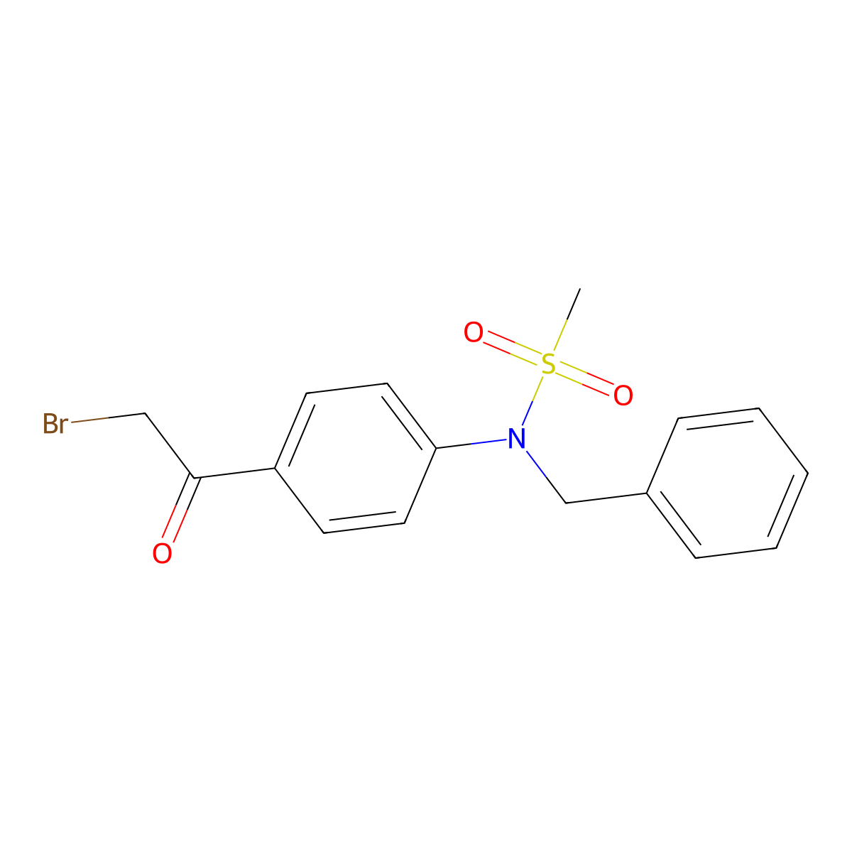 N-benzyl-N-(4-(2-bromoacetyl)phenyl)methanesulfonamide molecular structure, CAS 110698-62-9