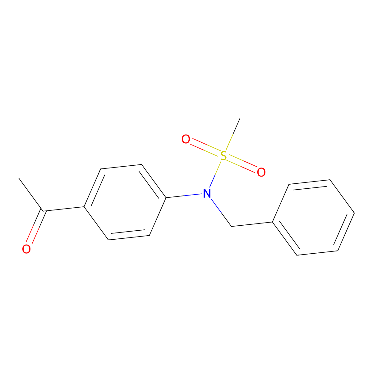 N-(4-Acetylphenyl)-N-benzylmethanesulfonamide molecular structure, CAS 110698-70-9