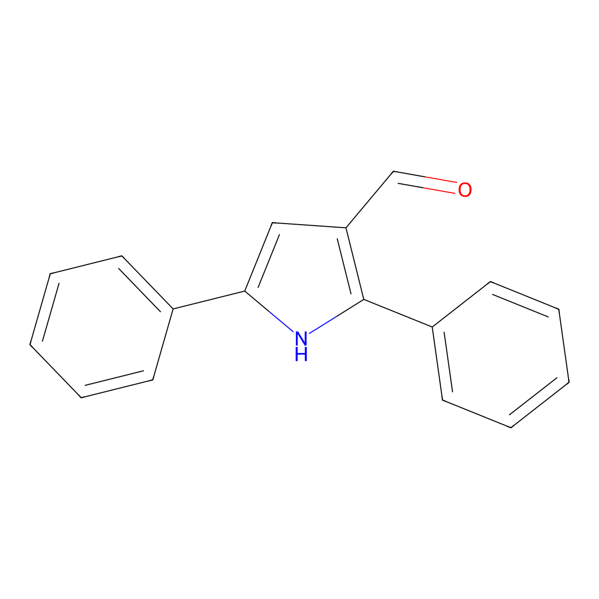 2,5-Diphenyl-1H-pyrrole-3-carbaldehyde molecular structure, CAS 110698-97-0