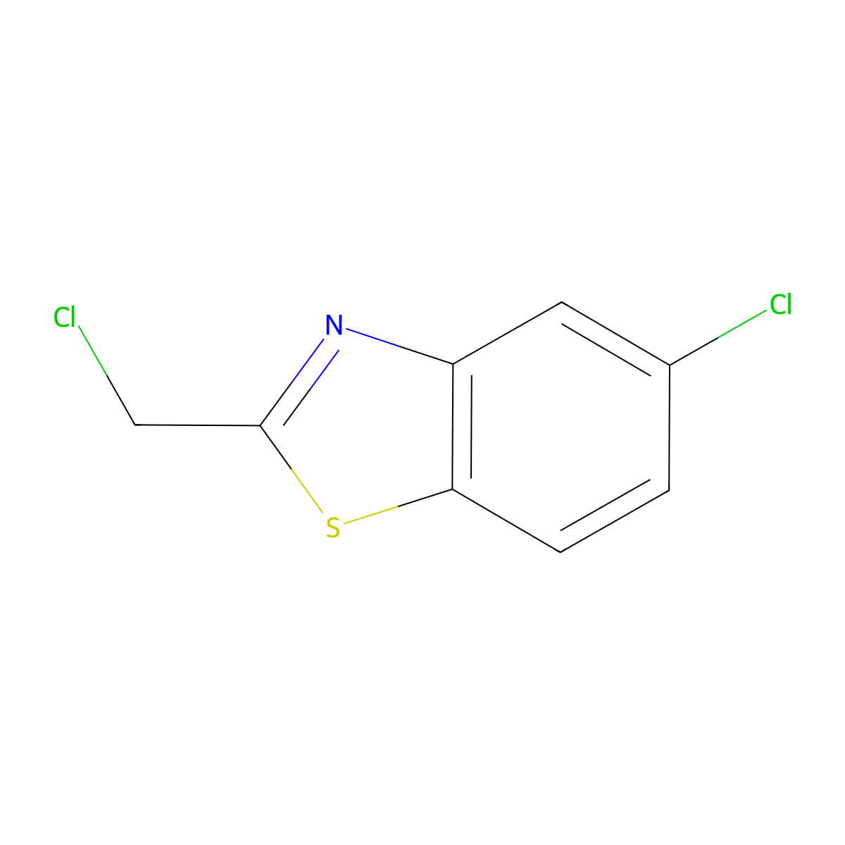 5-Chloro-2-(chloromethyl)-1,3-benzothiazole molecular structure, CAS 110704-19-3