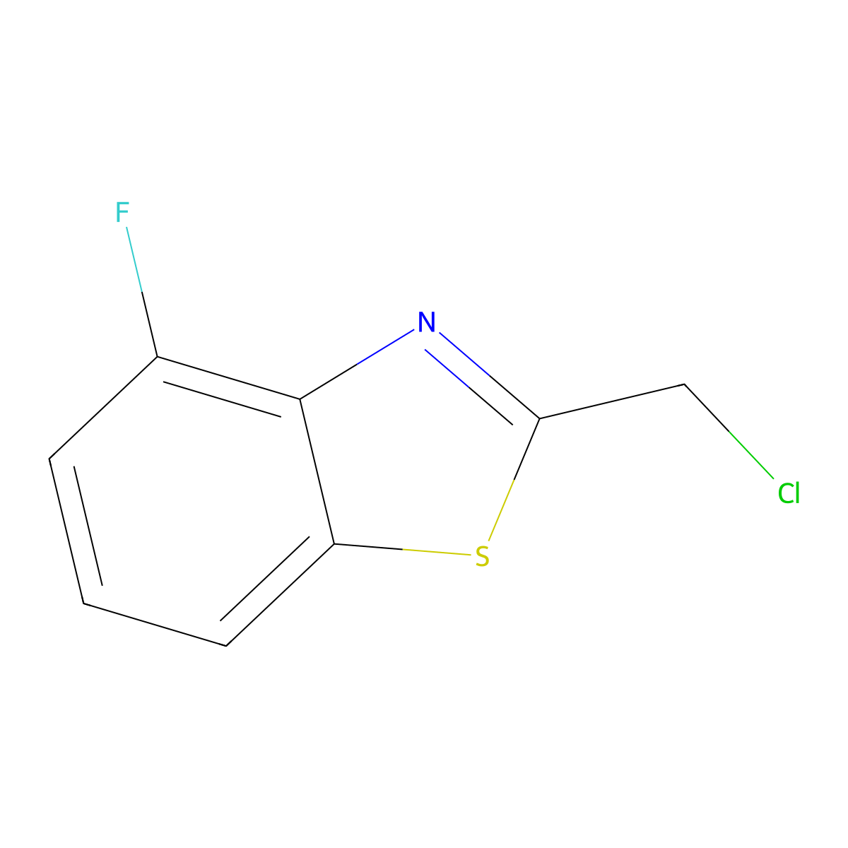 2-(Chloromethyl)-4-fluoro-1,3-benzothiazole molecular structure, CAS 110704-21-7