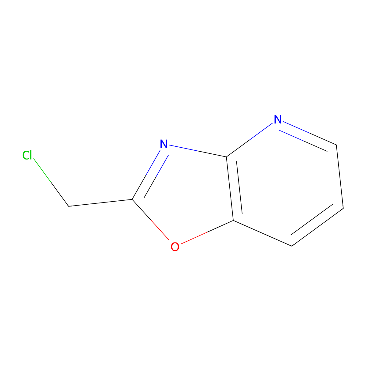 2-(Chloromethyl)(1,3)oxazolo(4,5-b)pyridine molecular structure, CAS 110704-34-2