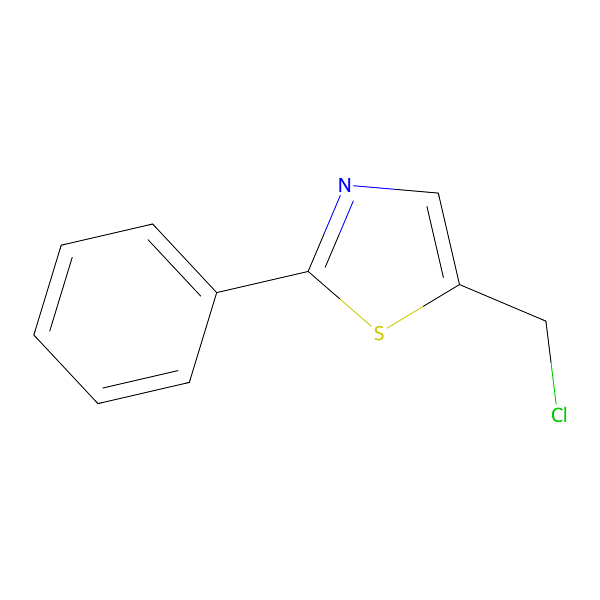 5-(Chloromethyl)-2-phenyl-1,3-thiazole molecular structure, CAS 110704-38-6