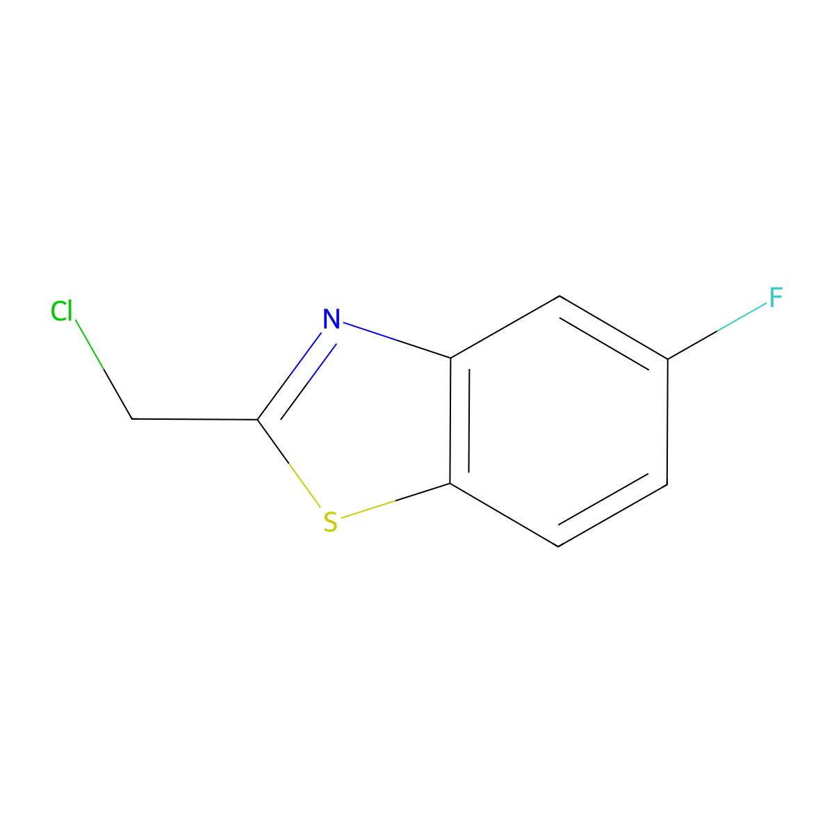 2-(Chloromethyl)-5-fluoro-1,3-benzothiazole molecular structure, CAS 110704-60-4