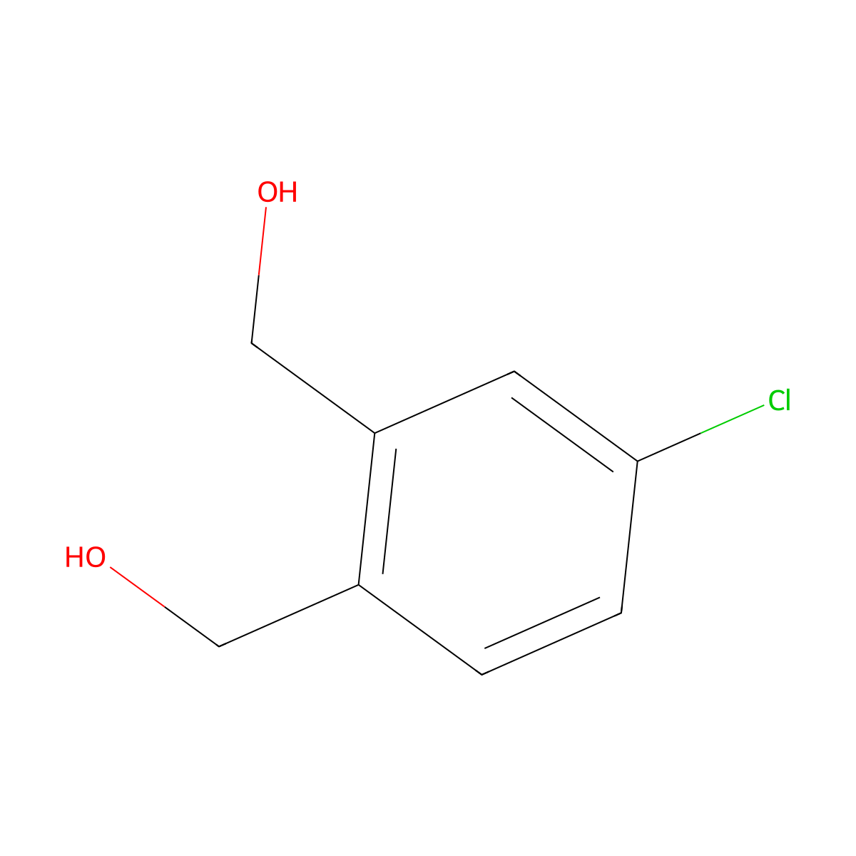 (4-Chloro-1,2-phenylene)dimethanol molecular structure, CAS 110706-49-5