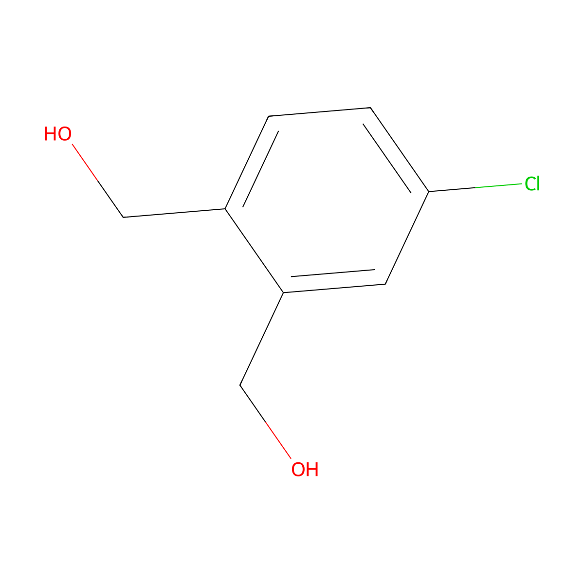 (4-Chloro-1,2-phenylene)dimethanol molecular structure, CAS 110706-49-5