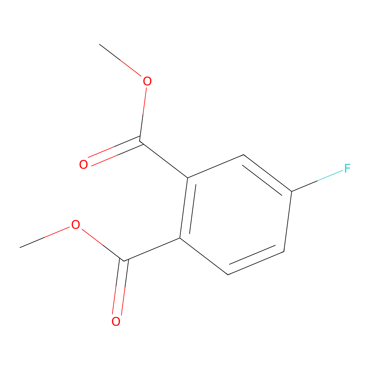 Dimethyl 4-fluorobenzene-1,2-dicarboxylate molecular structure, CAS 110706-50-8