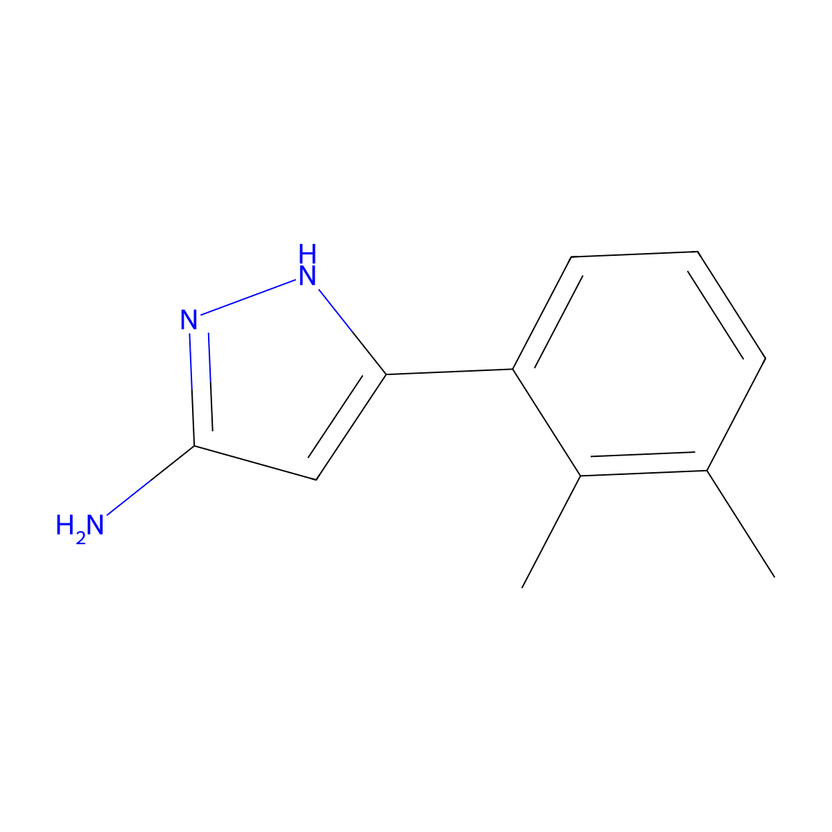 3-(2,3-dimethylphenyl)-1H-pyrazol-5-amine molecular structure, CAS 1107061-07-3