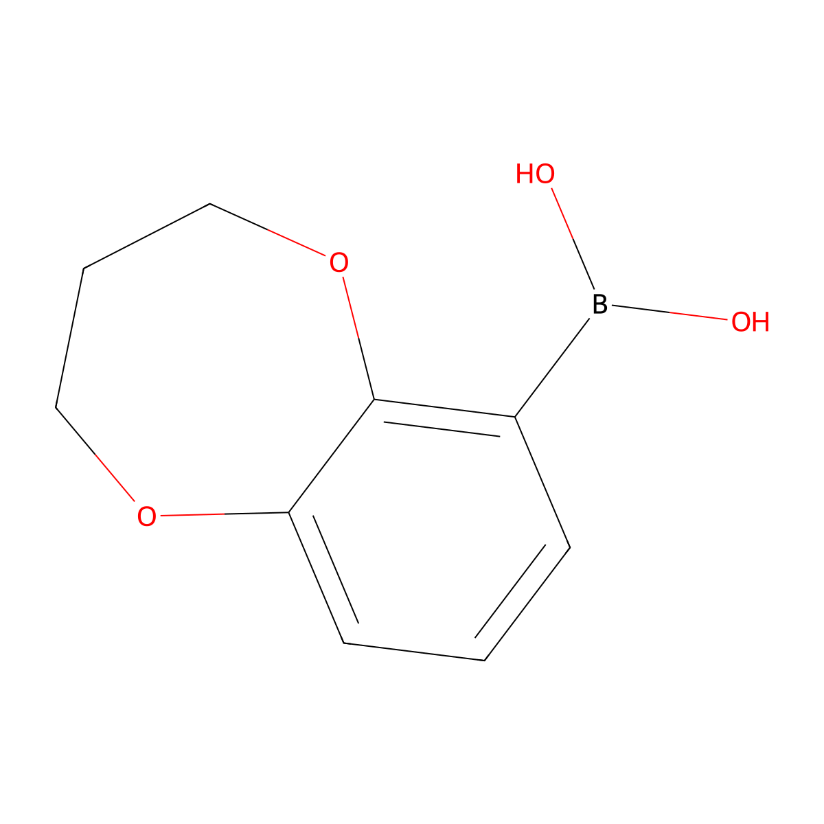 (3,4-dihydro-2H-1,5-benzodioxepin-6-yl)boronic acid molecular structure, CAS 1107064-09-4