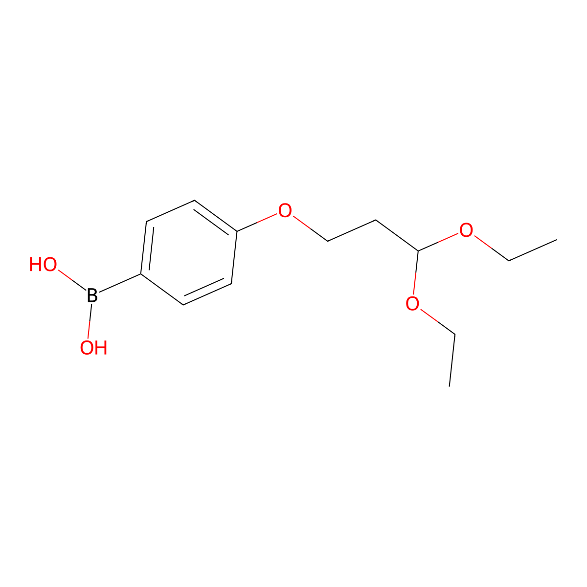 [4-(3,3-Diethoxypropoxy)phenyl]boronic acid molecular structure, CAS 1107064-34-5