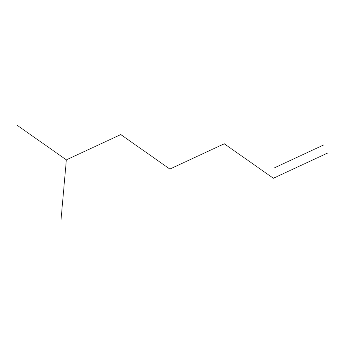 6-Methyl-1-heptene molecular structure, CAS 11071-47-9