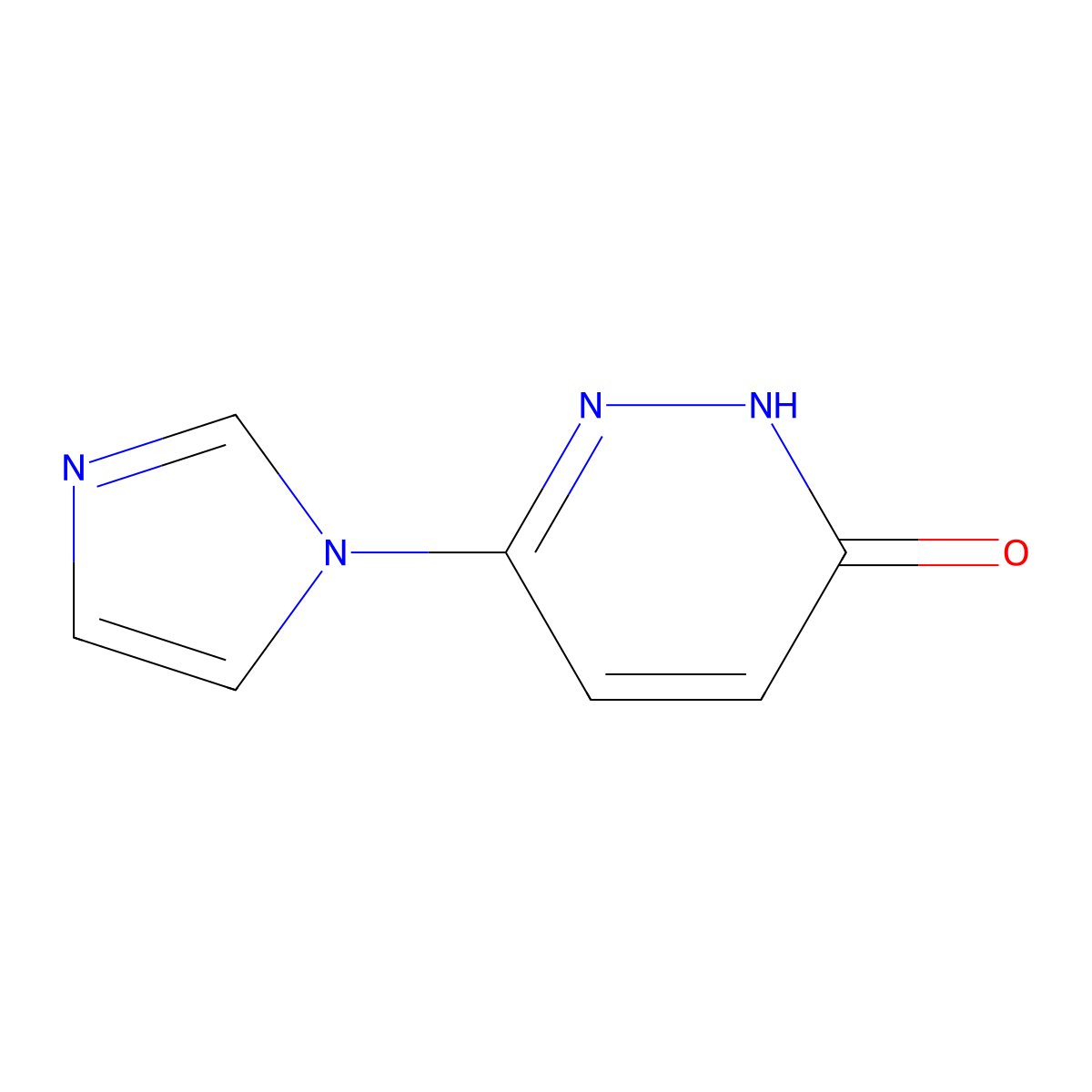 6-(1H-imidazol-1-yl)-2,3-dihydropyridazin-3-one molecular structure, CAS 110714-14-2
