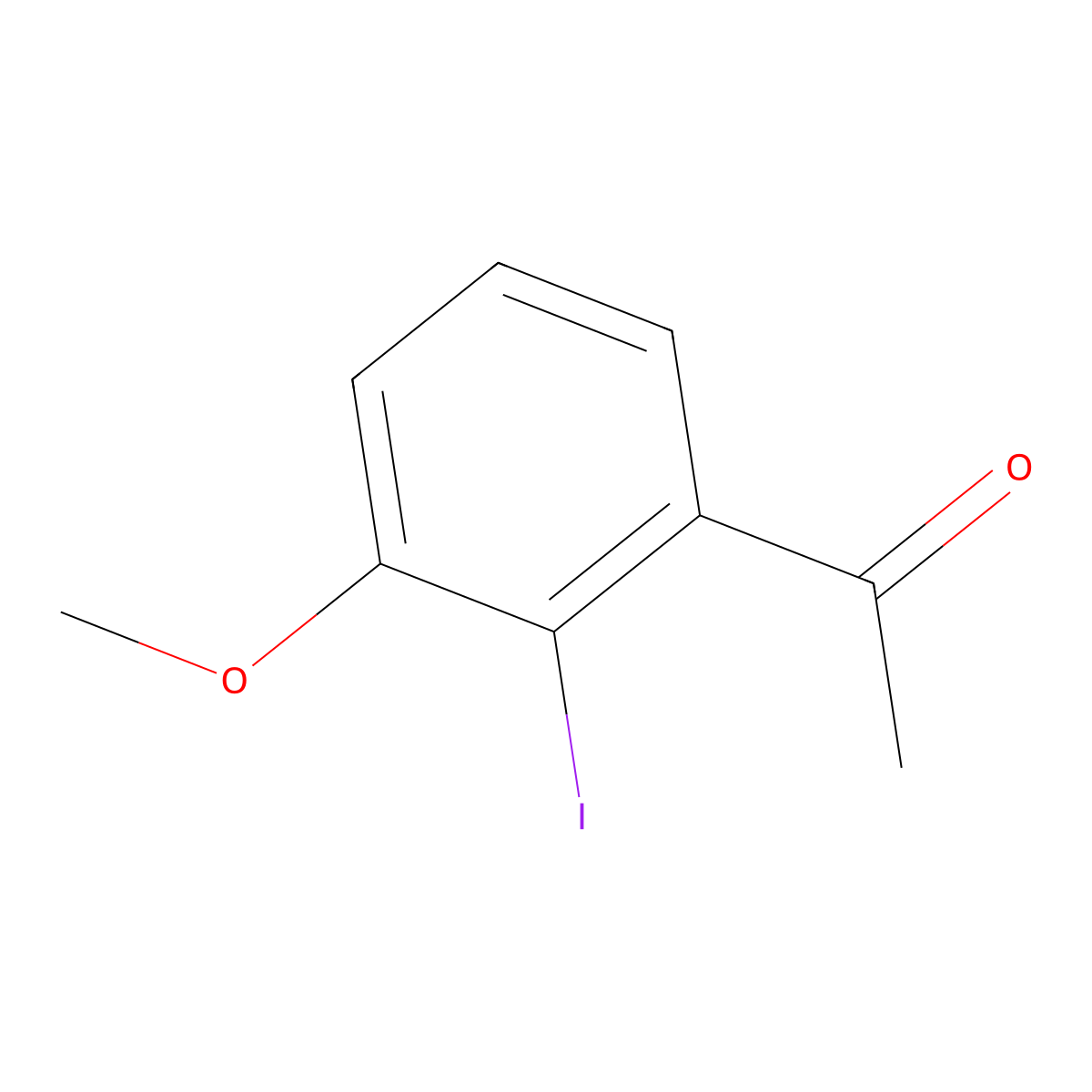 1-(2-Iodo-3-methoxyphenyl)ethanone molecular structure, CAS 110718-83-7