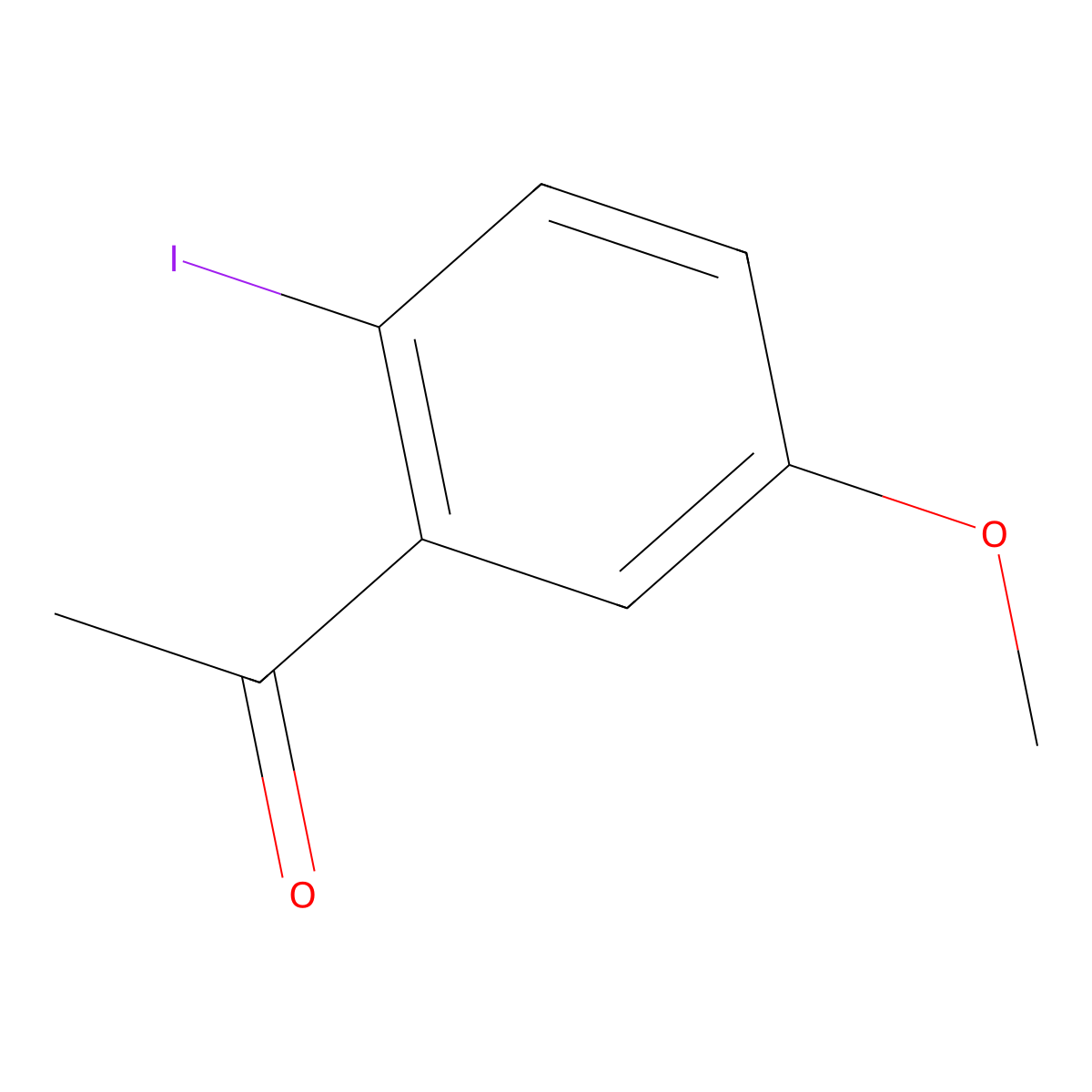 1-(2-Iodo-5-methoxyphenyl)ethan-1-one molecular structure, CAS 110718-87-1