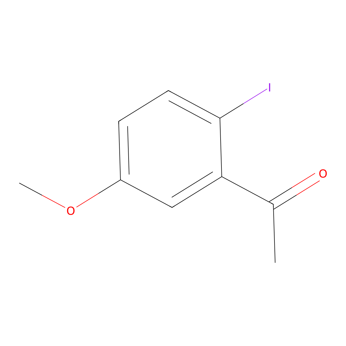 1-(2-Iodo-5-methoxyphenyl)ethan-1-one molecular structure, CAS 110718-87-1