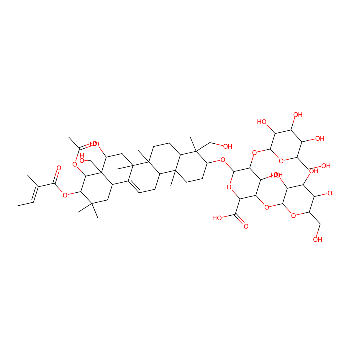 Aescin molecular structure, CAS 11072-93-8