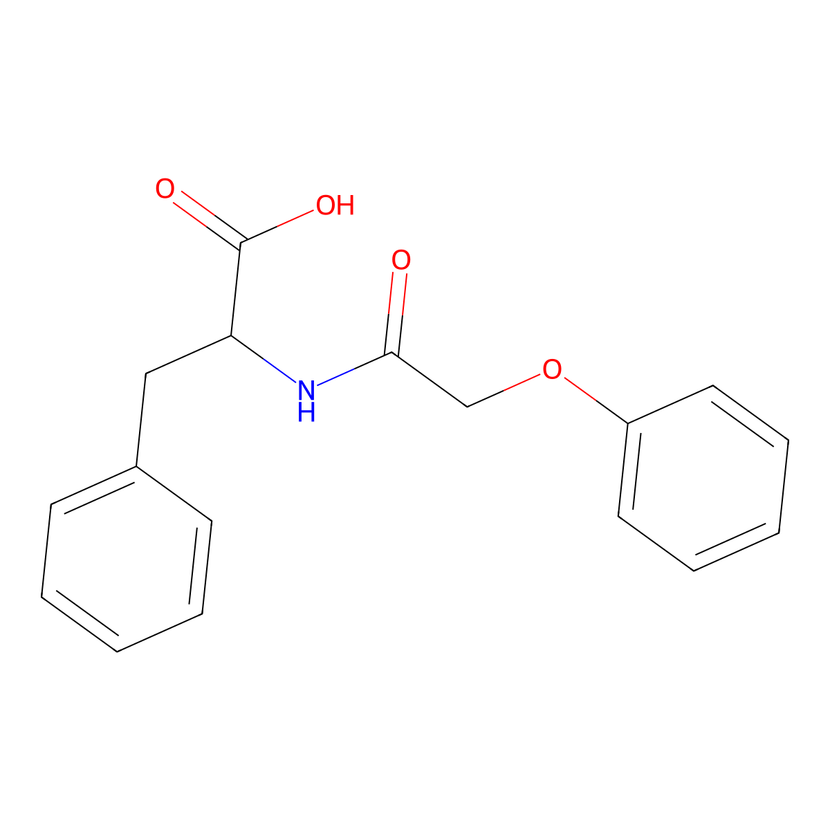 2-(2-Phenoxy-acetylamino)-3-phenyl-propionic acid molecular structure, CAS 110728-29-5