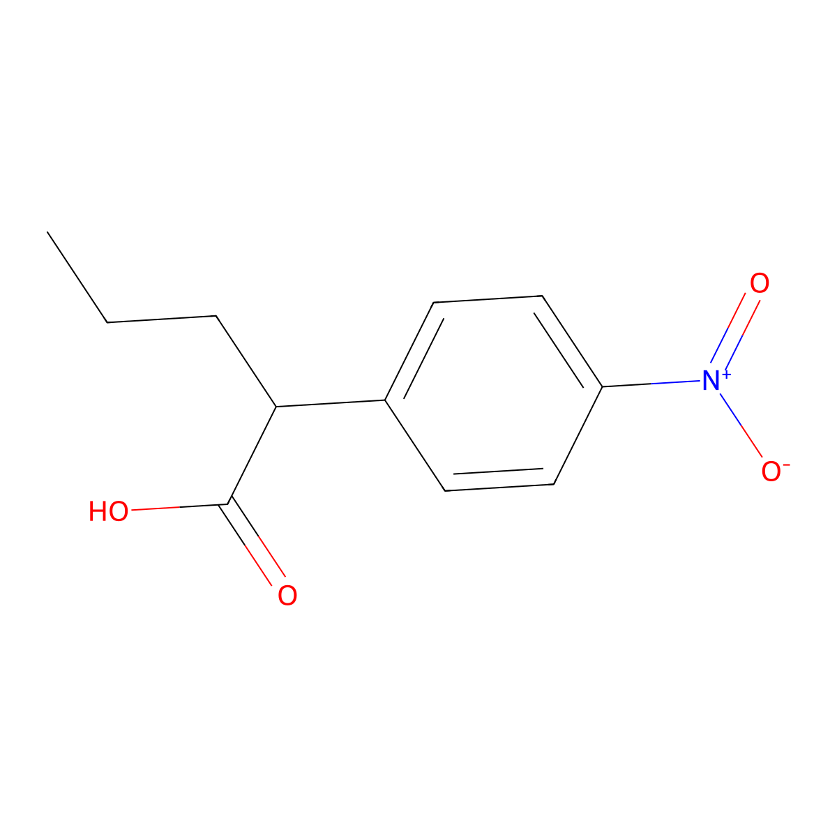 2-(4-nitrophenyl)pentanoic Acid molecular structure, CAS 110728-99-9