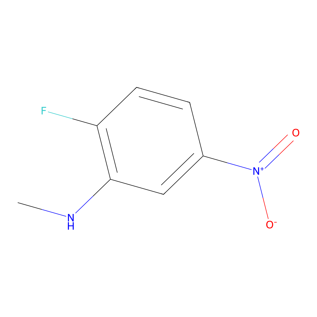 2-Fluoro-N-methyl-5-nitroaniline molecular structure, CAS 110729-51-6