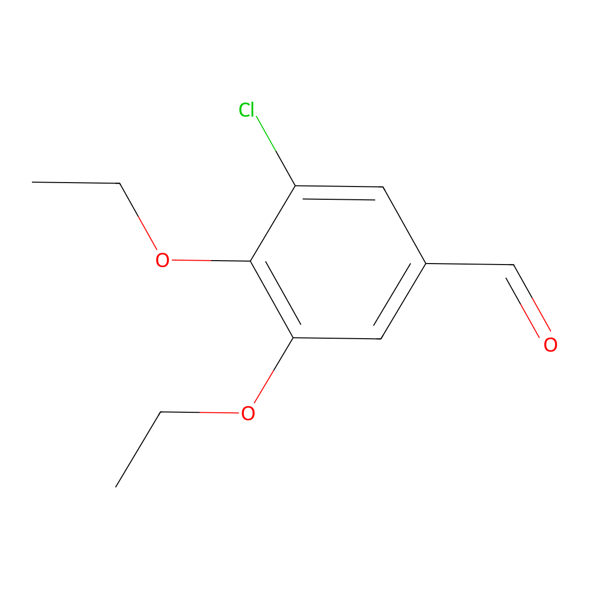 3-Chloro-4,5-diethoxybenzaldehyde molecular structure, CAS 110732-06-4