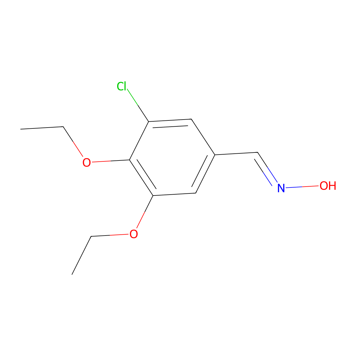 (E)-1-(3-chloro-4,5-diethoxyphenyl)-N-hydroxymethanimine molecular structure, CAS 110732-07-5