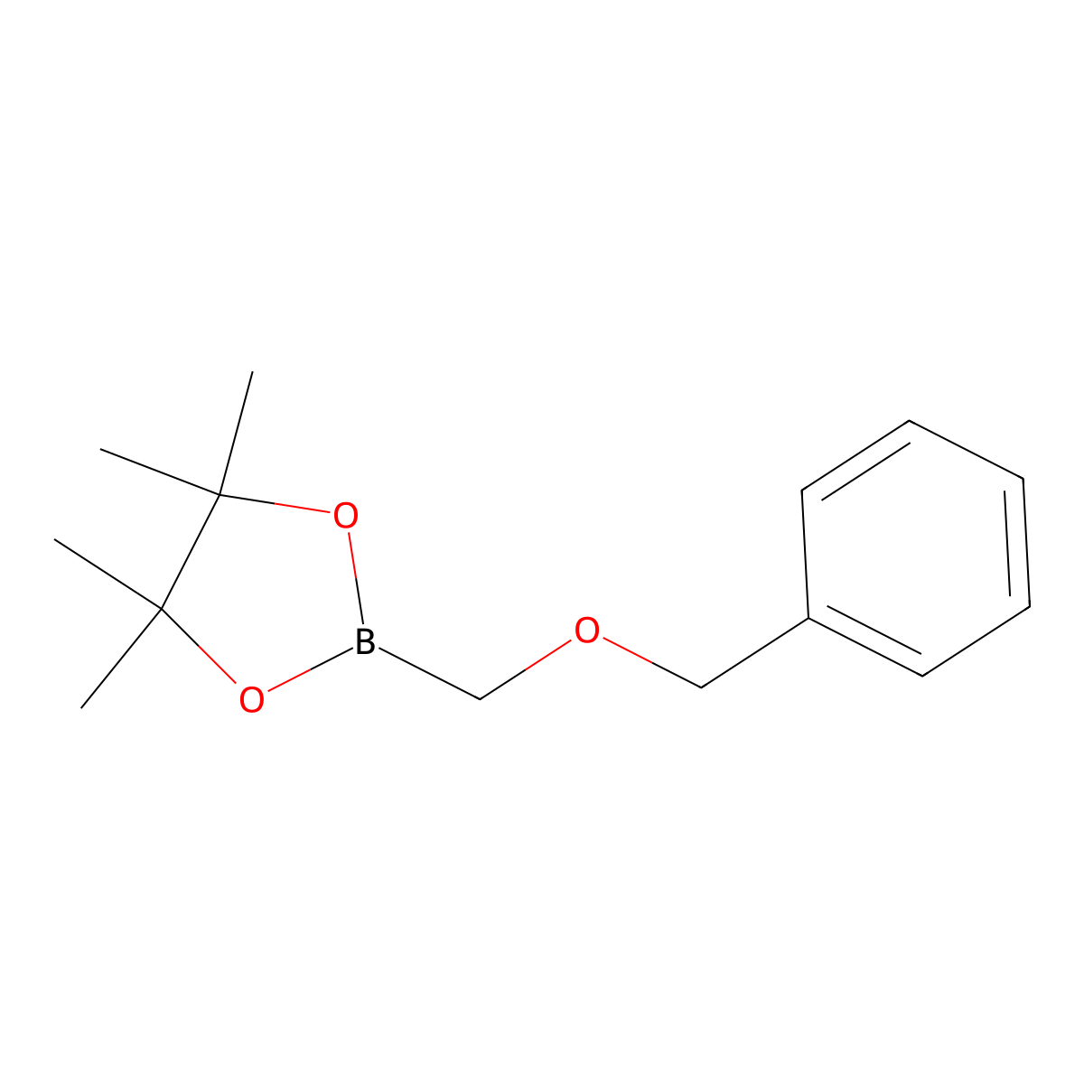 2-(Benzyloxymethyl)-4,4,5,5-tetramethyl-1,3,2-dioxaborolane molecular structure, CAS 110744-90-6