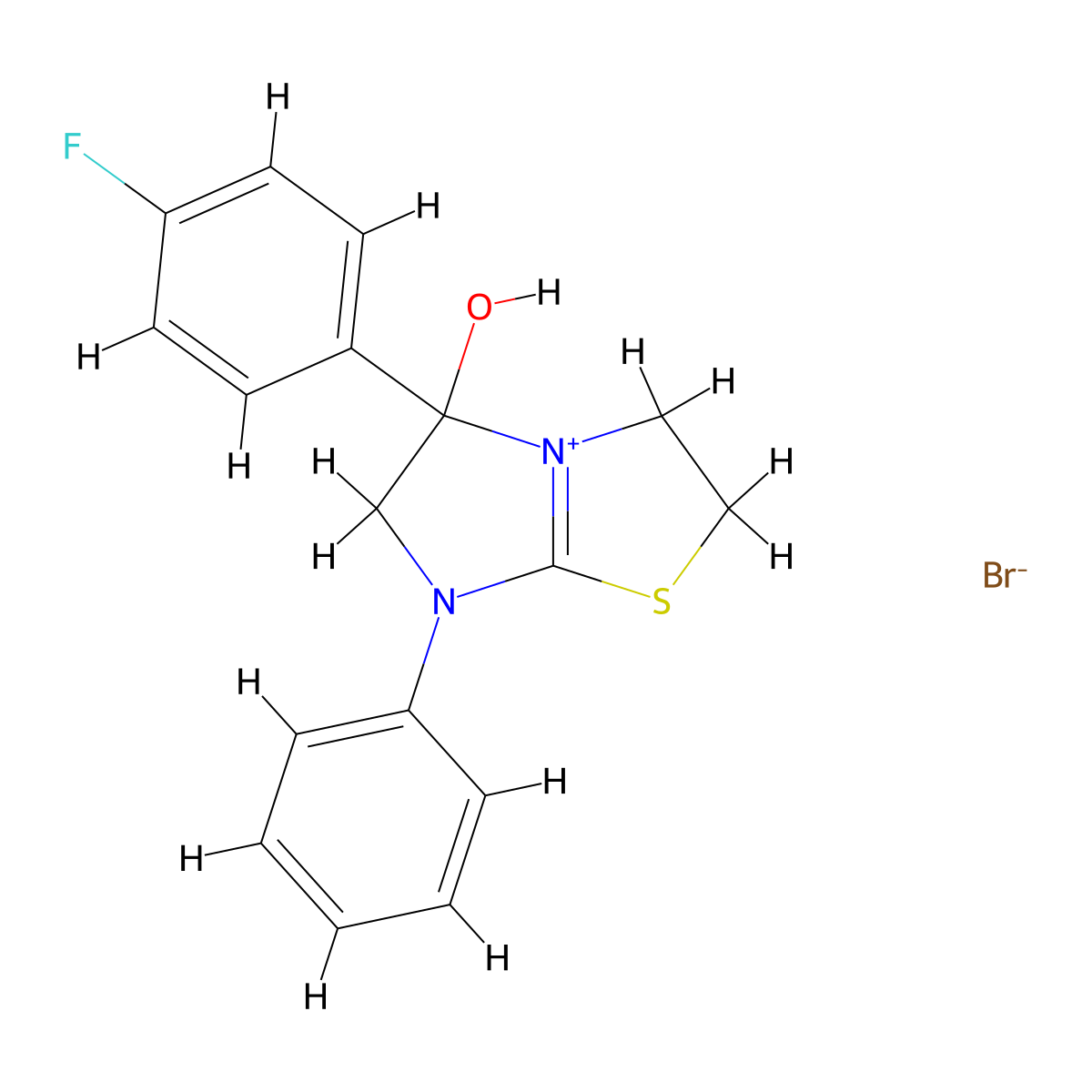 5-(4-Fluorophenyl)-5-hydroxy-7-phenyl-2,3,5,6-tetrahydroimidazo[2,1-b]thiazol-7-ium bromide molecular structure, CAS 1107547-42-1