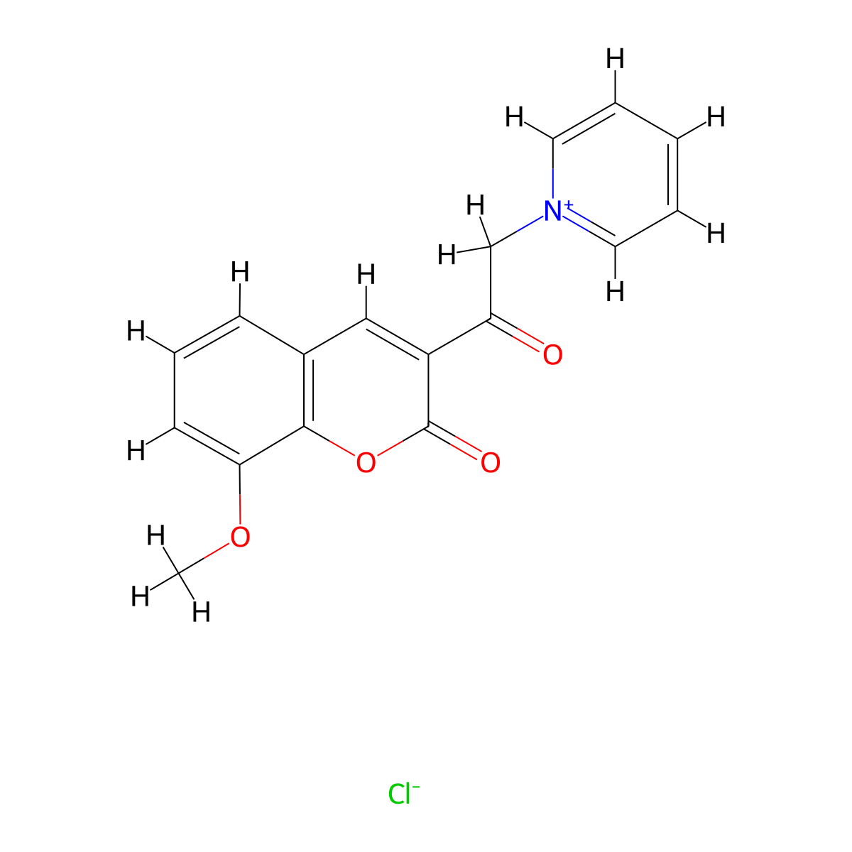 1-(2-(8-methoxy-2-oxo-2H-chromen-3-yl)-2-oxoethyl)pyridin-1-ium chloride molecular structure, CAS 1107591-36-5