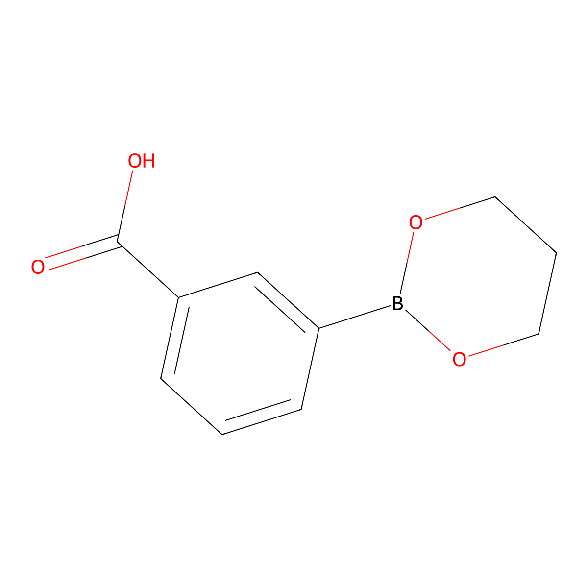 3-(1,3,2-Dioxaborinan-2-yl)benzoic acid molecular structure, CAS 1107596-00-8