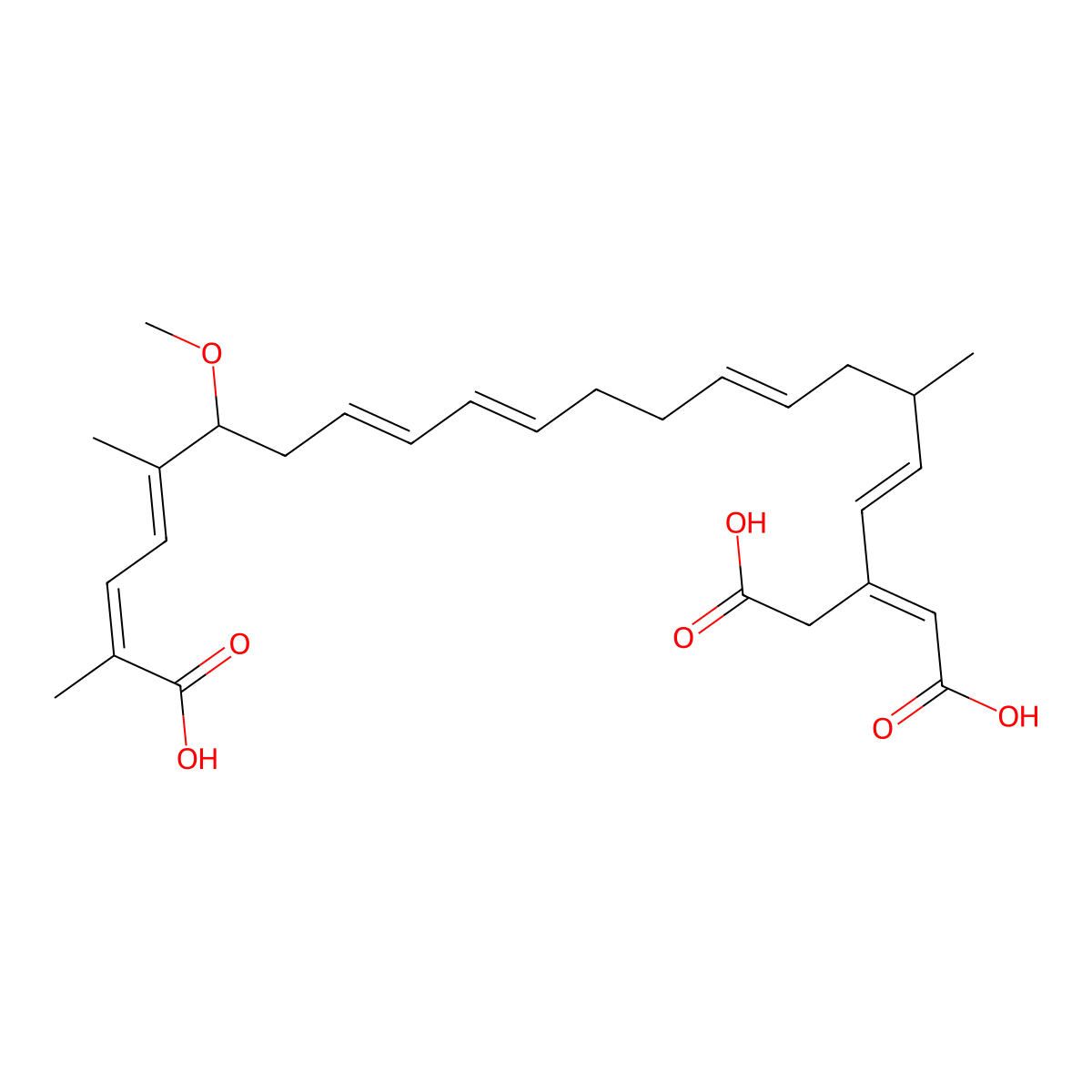Bongkrekic Acid molecular structure, CAS 11076-19-0