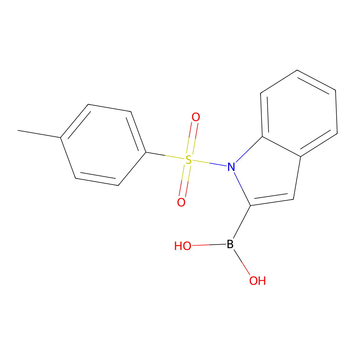 (1-Tosyl-1H-indol-2-yl)boronic acid molecular structure, CAS 1107603-38-2