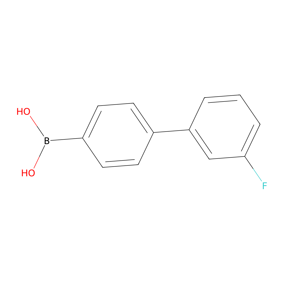 (3'-Fluoro-[1,1'-biphenyl]-4-yl)boronic acid molecular structure, CAS 1107603-40-6