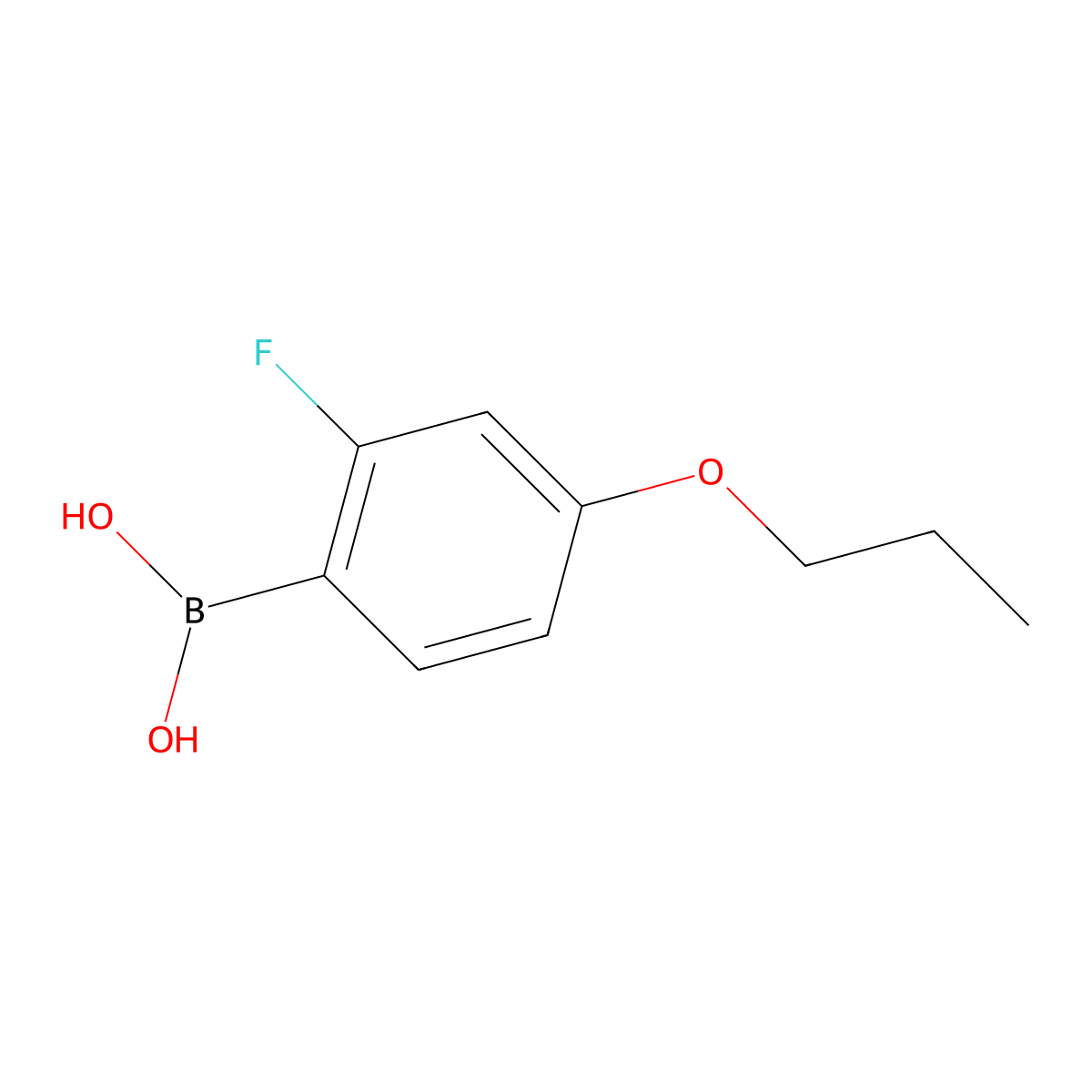 (2-Fluoro-4-propoxyphenyl)boronic acid molecular structure, CAS 1107603-51-9