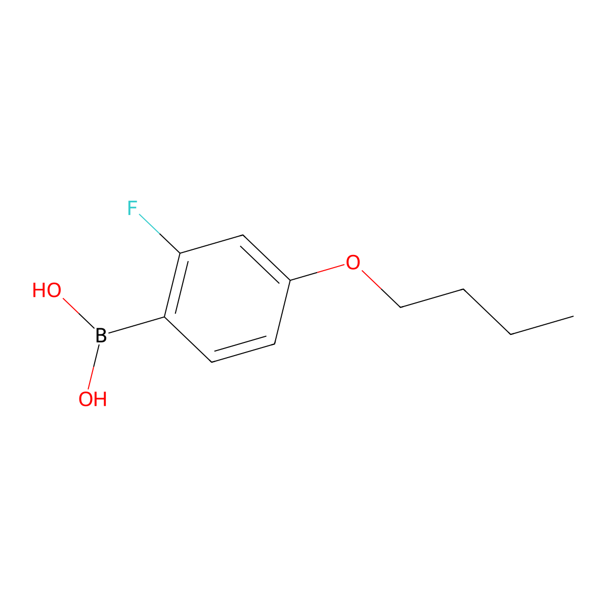 (4-Butoxy-2-fluorophenyl)boronic acid molecular structure, CAS 1107603-52-0