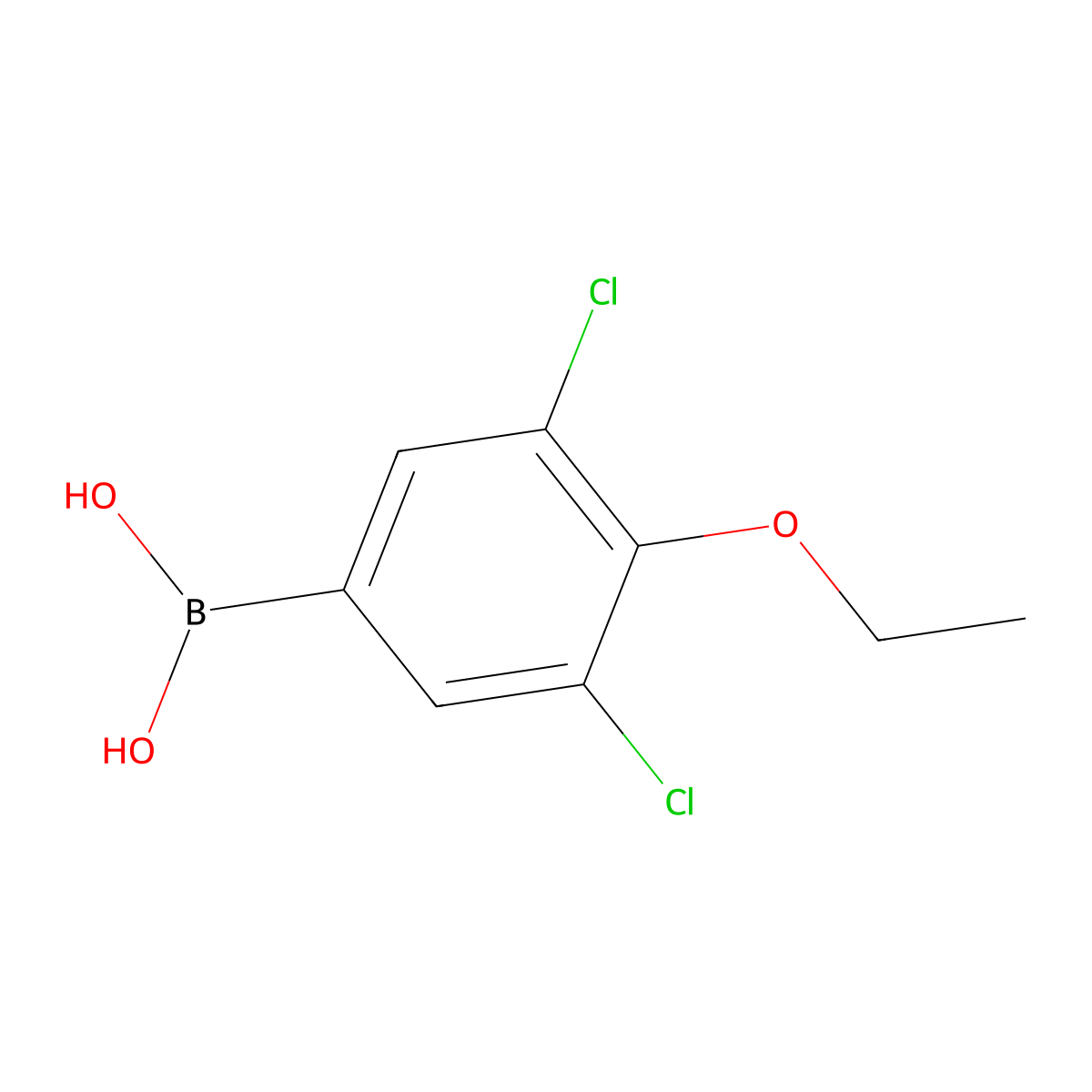 (3,5-Dichloro-4-ethoxyphenyl)boronic acid molecular structure, CAS 1107604-10-3