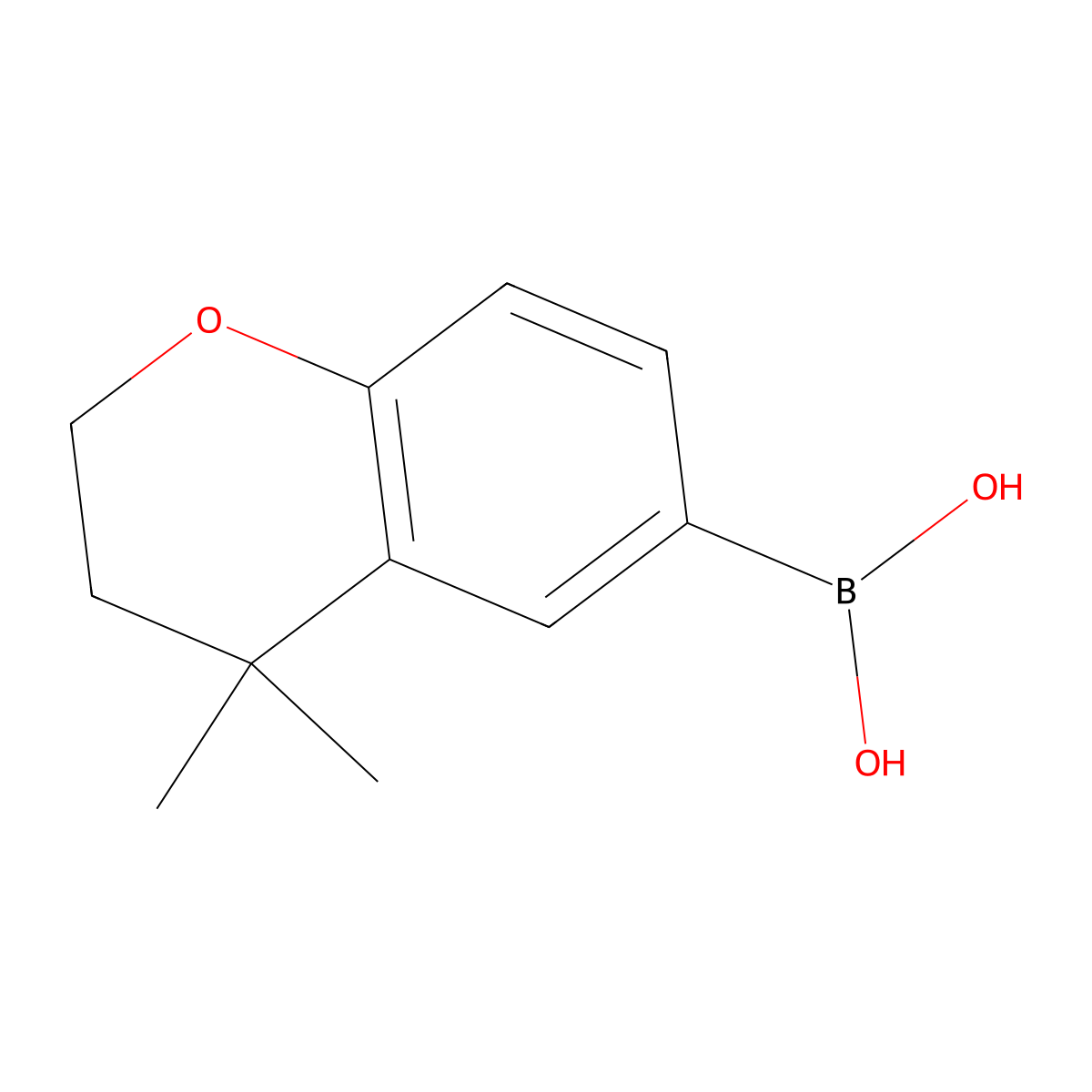 (4,4-Dimethyl-2,3-dihydrochromen-6-yl)boronic acid molecular structure, CAS 1107604-13-6