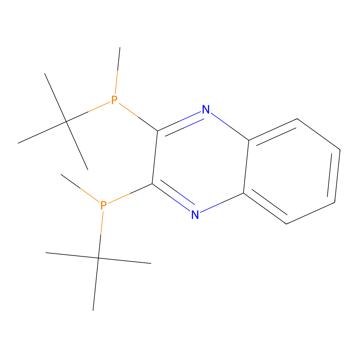 (S,S)-(+)-2,3-Bis(tert-butylmethylphosphino)quinoxaline molecular structure, CAS 1107608-80-9